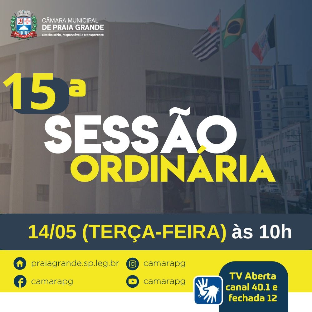 15ª SESSÃO ORDINÁRIA 