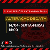 5ª e 6ª SESSÕES EXTRAORDINÁRIAS