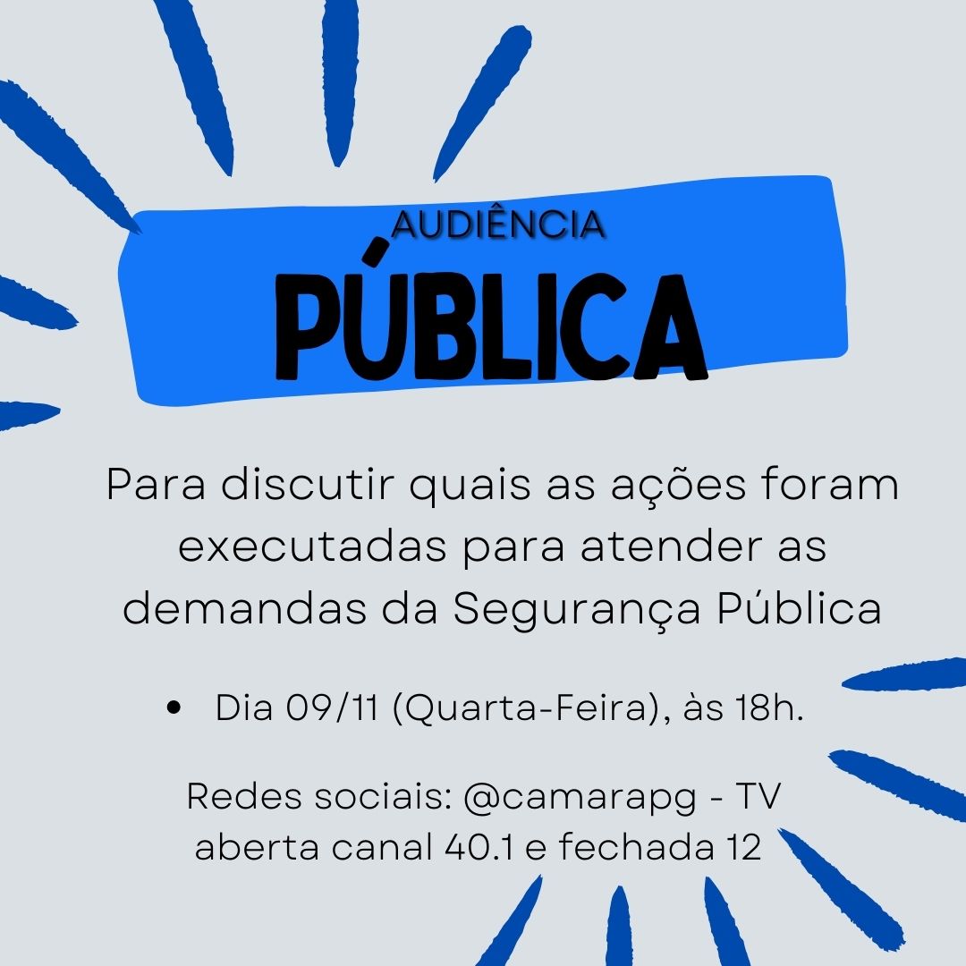 AUDIÊNCIA PÚBLICA