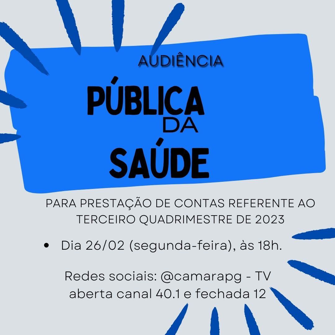 AUDIÊNCIA PÚBLICA DA SECRETARIA MUNICIPAL DA SAÚDE