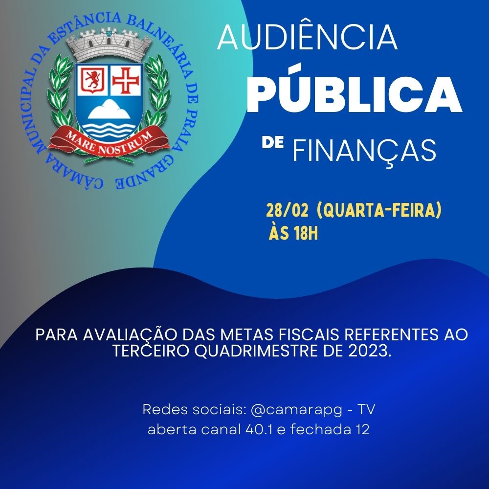 AUDIÊNCIA PÚBLICA DO EXECUTIVO MUNICIPAL