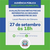 AUDIÊNCIA PÚBLICA DO EXECUTIVO MUNICIPAL