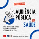 COMUNICADO DE AUDIÊNCIA PÚBLICA DA SAÚDE