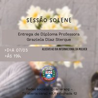 COMUNICADO DE SESSÃO SOLENE