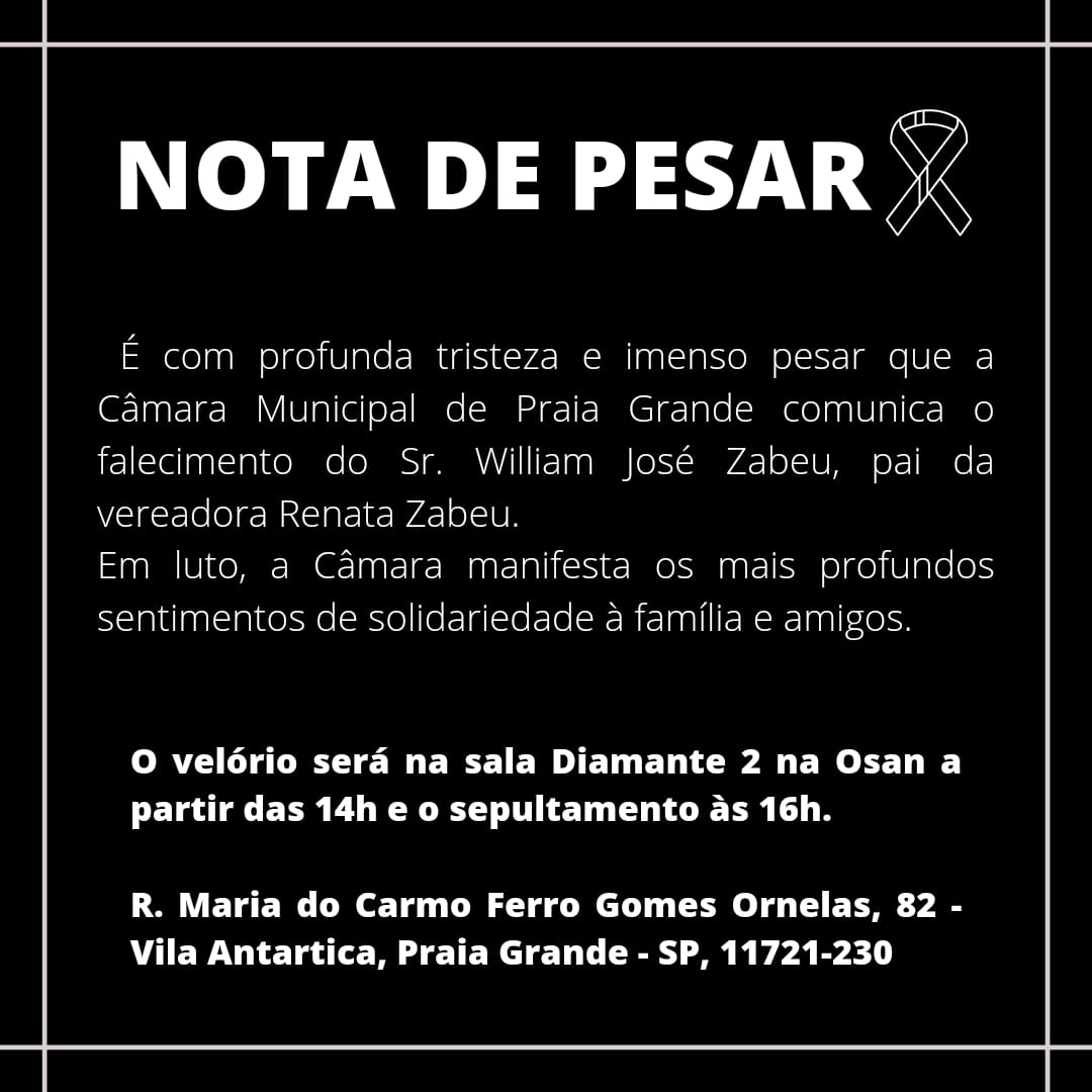 NOTA DE PESAR