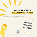 PALESTRA SOBRE A VALORIZAÇÃO DA VIDA 